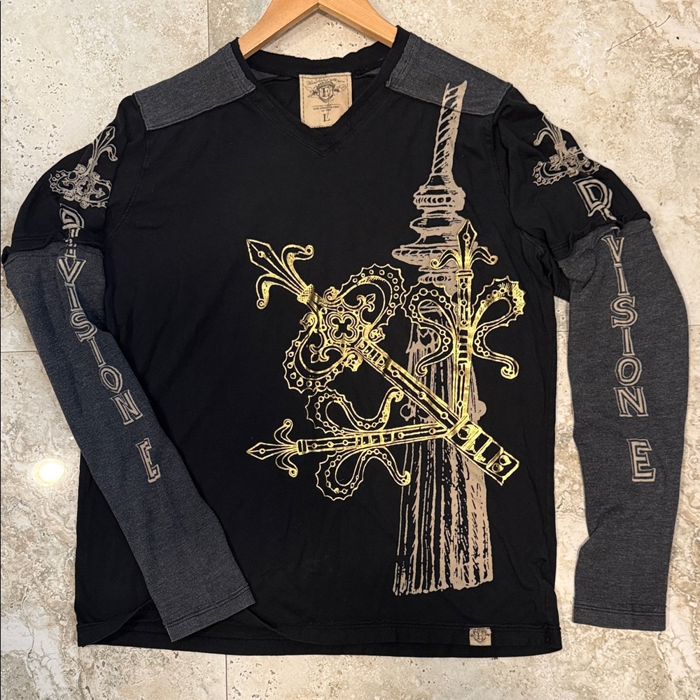 Vintage Y2K USA DIVISION E long sleeve tee